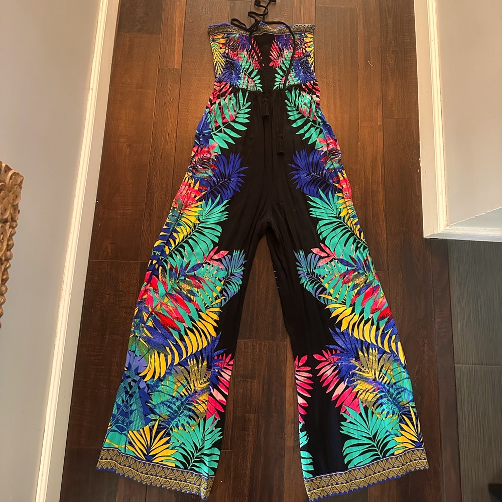 Size M/L Tropical pant romper. One piece comfy material.